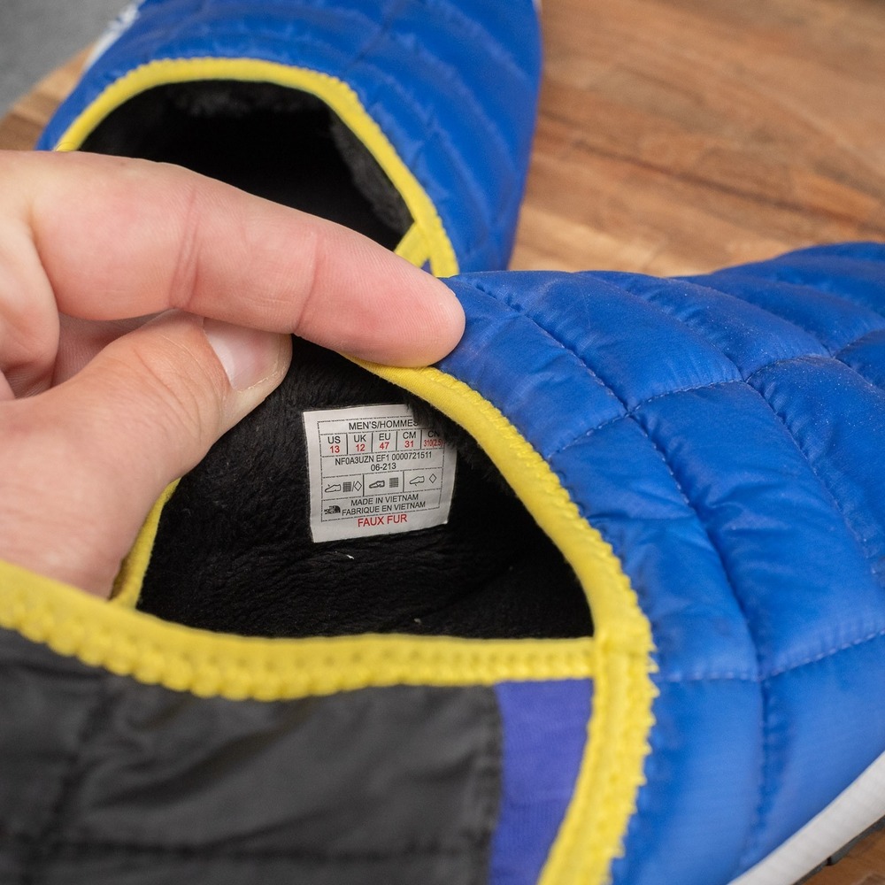 The North Face Men's ThermoBall Traction Mule V Slippers Blue & Black Size 13 US - Picture 5 of 7